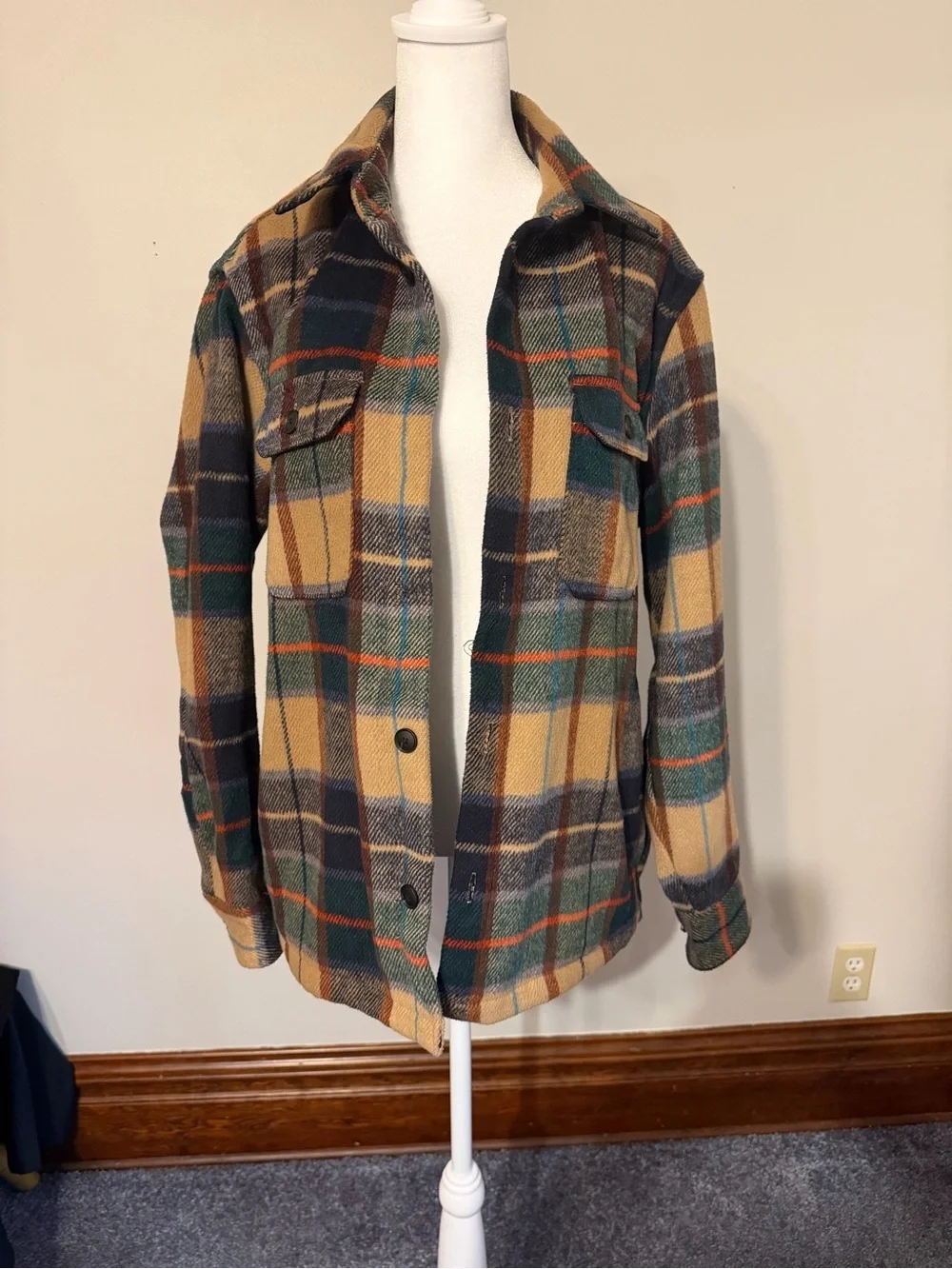 Zara Plaid Shacket in Mustard, Forest Green, Navy and Rust